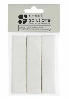 Губка для посуды 3шт SMART SOLUTIONS Eco Sponge целлюлоза