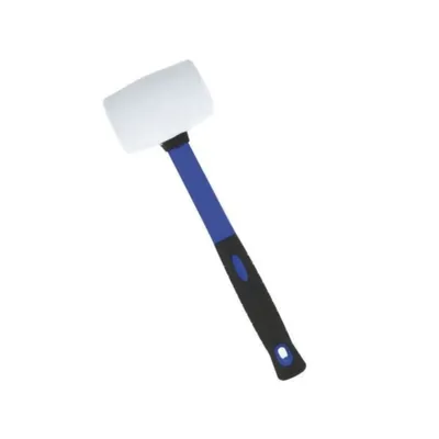Киянка резиновая 450гр фибергласовая рукоятка VERTEXTOOLS белая резина