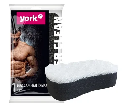 Губка для тела массажная Блэк YORK