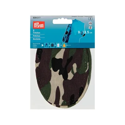 Заплатки PRYM  9 x 13,5 хлопок камуфляж 2шт