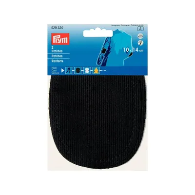 Заплатки PRYM 10 x 14 вельвет черный 2шт