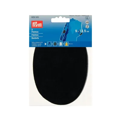 Заплатка PRYM  9 x 13,5 иск замша чёрный 2шт