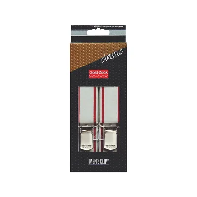 Подтяжки PRYM Classic XL 30 125 серебристо-серый,бордовые полосы по краям