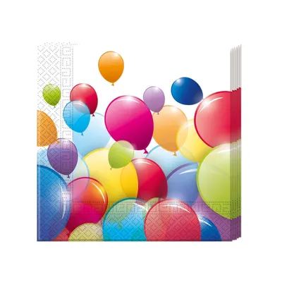 Салфетки 20шт PROCOS Летающие Шары 33х33 см