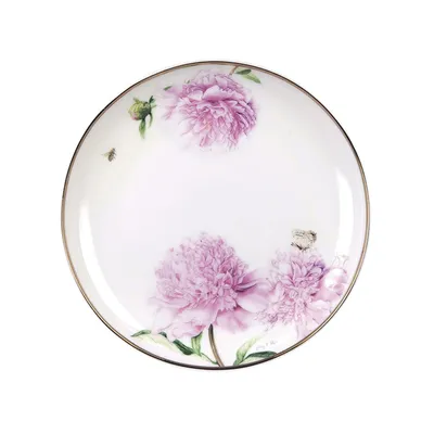 Тарелка десертная Ashdene Pink Peonies Пионы 15х15см фарфор