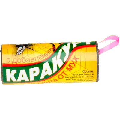 Лента липкая КАРАКУРТ для отлова мух 1шт