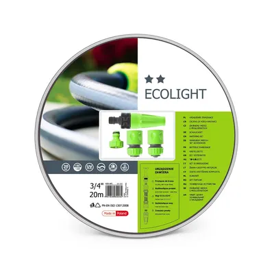 Набор поливочный CELLFAST ECOLIGHT** NEW 3/4'' 20м ПВХ серый 5пред.