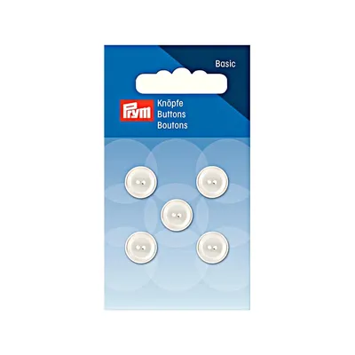 Пуговицы для блузок PRYM 2 отверстия 11мм белый