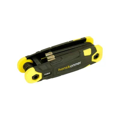 Набор ключей TORX 8шт HANSKONNER складные в кейсе T9-T40 сталь S2 — фото 2