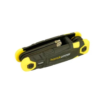 Набор ключей TORX 8шт HANSKONNER складные в кейсе T9-T40 сталь S2 — фото 4