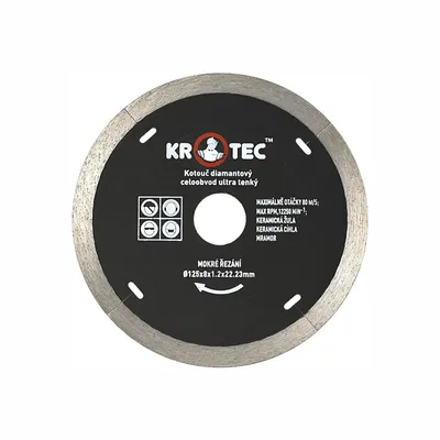 Диск алмазный сплошной 125х8,0x22,2 ультратонкий (h=1,2) KROTEC — фото 3