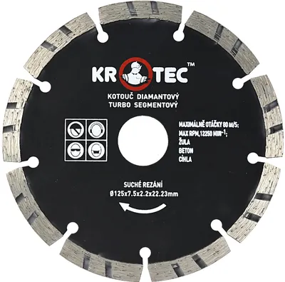 Диск алмазный сегментный 125х7,5x22,2 (h=2,2) KROTEC