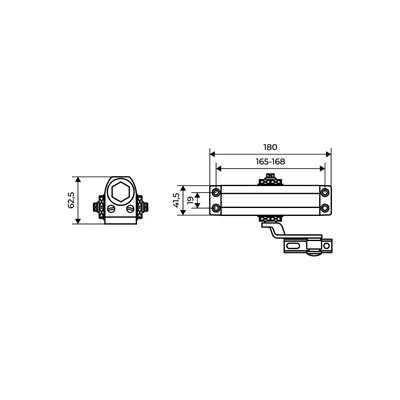 Доводчик дверной АЛЛЮР COMFORT ДД 168/3-5 A-C (до 120 кг) морозостойкий RAL8024 коричневый — фото 2